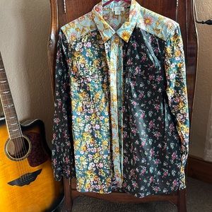 Floral button down blouse from Sundance.